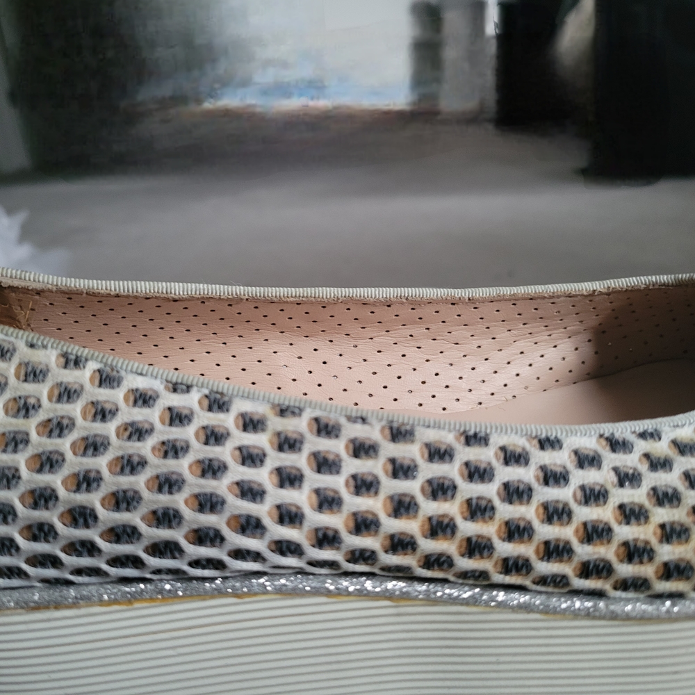 Pertini Silver Platform Shoes with Perforated Design Size EU 40 - Picture 12 of 12